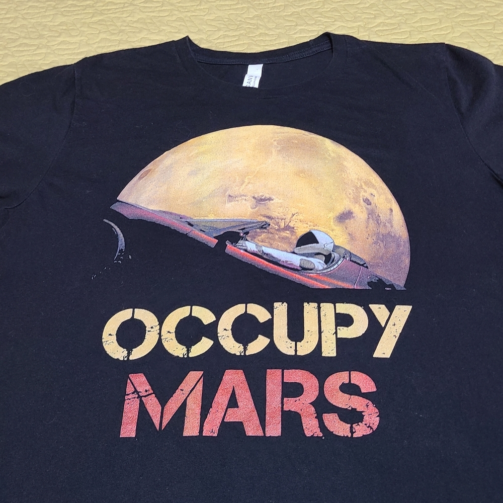 Occupy Mars Tesla T shirt size L